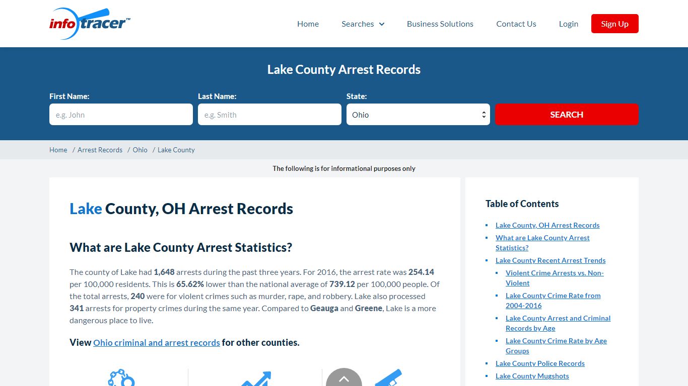 Lake County, OH Arrest Records - Infotracer.com
