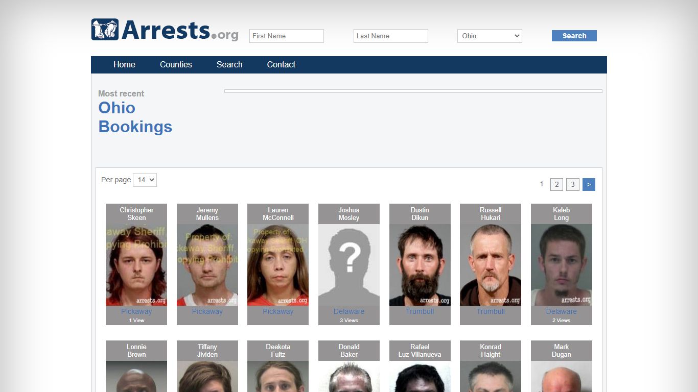 Ohio Arrests and Inmate Search